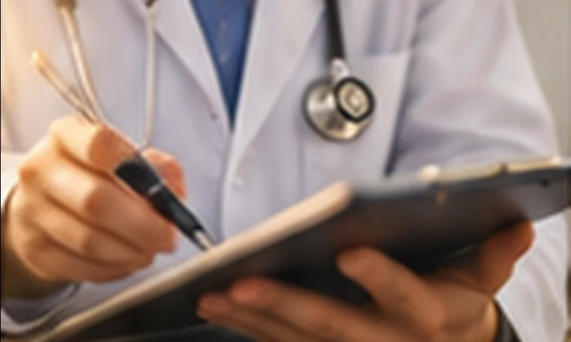 Healthcare professional with clipboard — Medicine and Healthcare